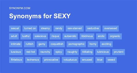 sexiest synonyms|26 Synonyms & Antonyms for SEXY .